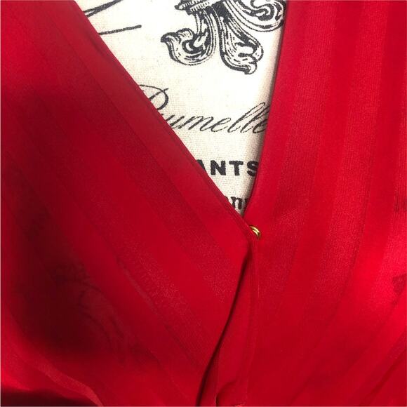 Fortune + Ivy SMALL Stitch Fix Semi-Sheer Stripe Front Tie Wrap Blouse NWT - Picture 5 of 7